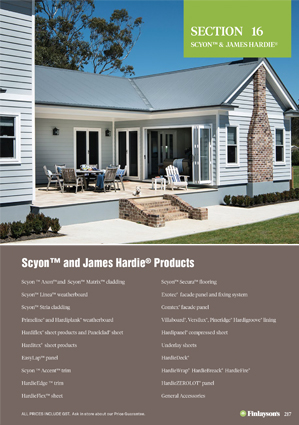 Finlayson's Scyon and James Hardie Products